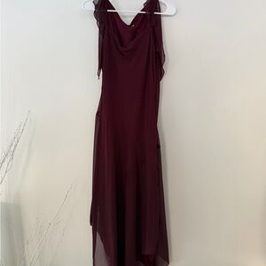 Morrell Maxie Deep Wine Asymmetrical Dress